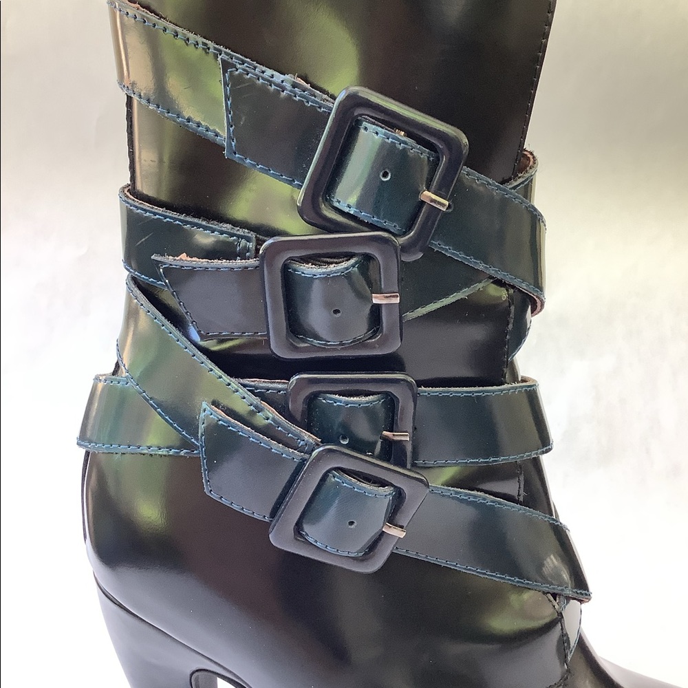 Jeffrey Campbell Black Leather Boots 7.5 - Picture 6 of 9